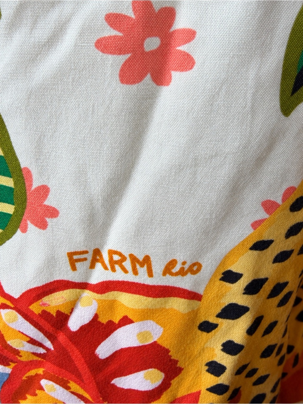 FARM Rio xAnthropologie   Babydoll Leopard Floral Maxi Dress Puff sleeves - Picture 5 of 12